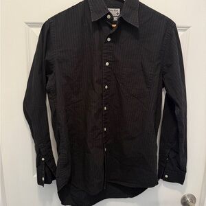 Lucky Brand Men's Black Casual Button-Down Shirt